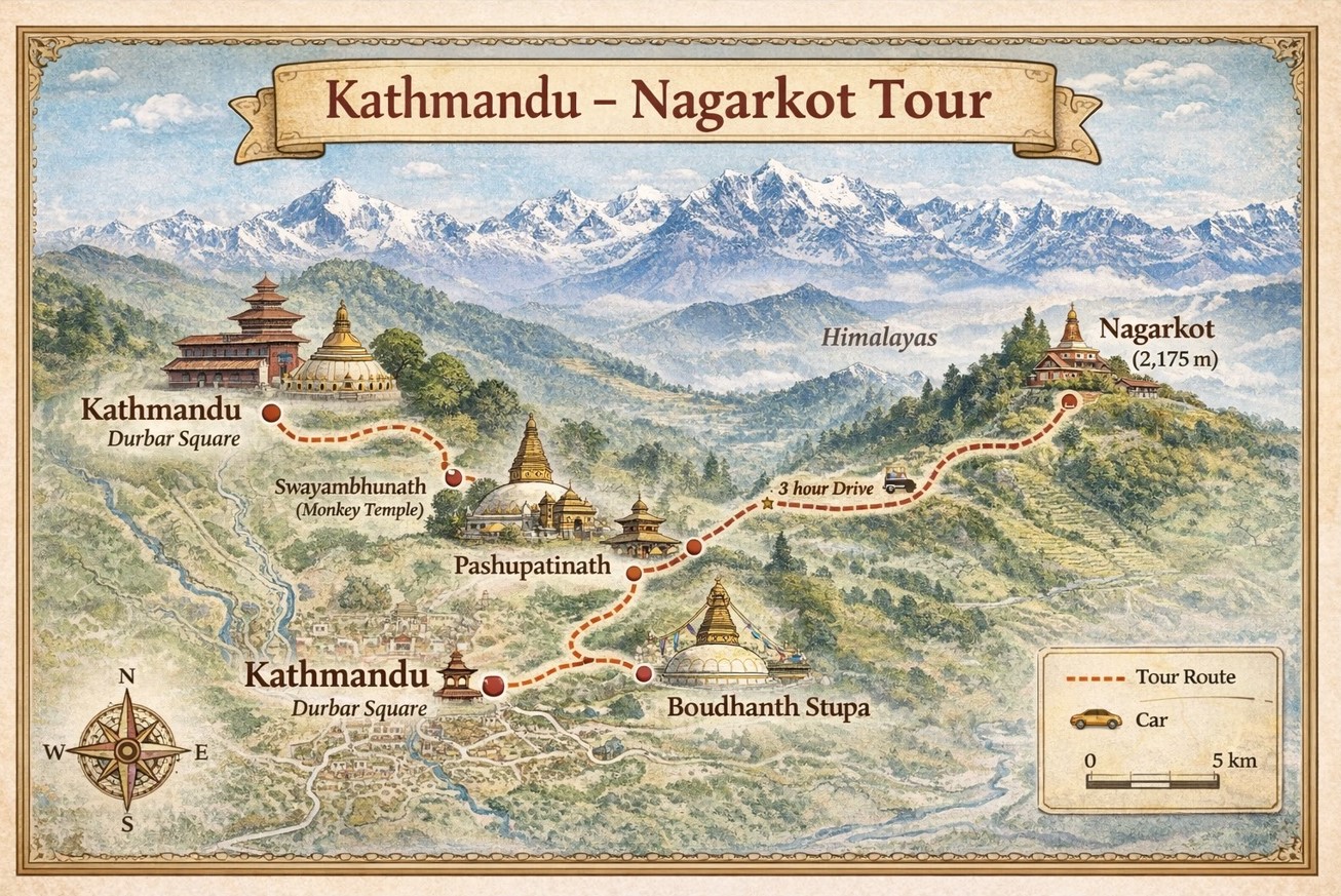 Scenic Himalaya Tour – Explore Kathmandu with Nagarkot Mountain Sunrise