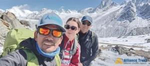 Happy tourists at Everest Base Camp confirming that Nepal is safe for trekking in 2026