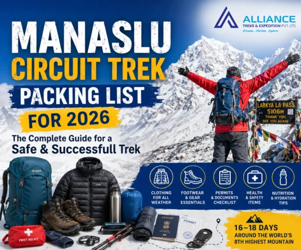 Manaslu Circuit Trek Nepal Packing List for 2026